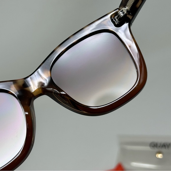 QUAY After Hours Sunglasses Black Tortoise Combo Frame Grey Gradient Fade Lenses - Picture 7 of 15